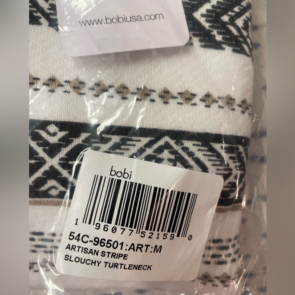 Bobi LA Artisan Slouchy Stripe Turtleneck - Picture 6 of 6